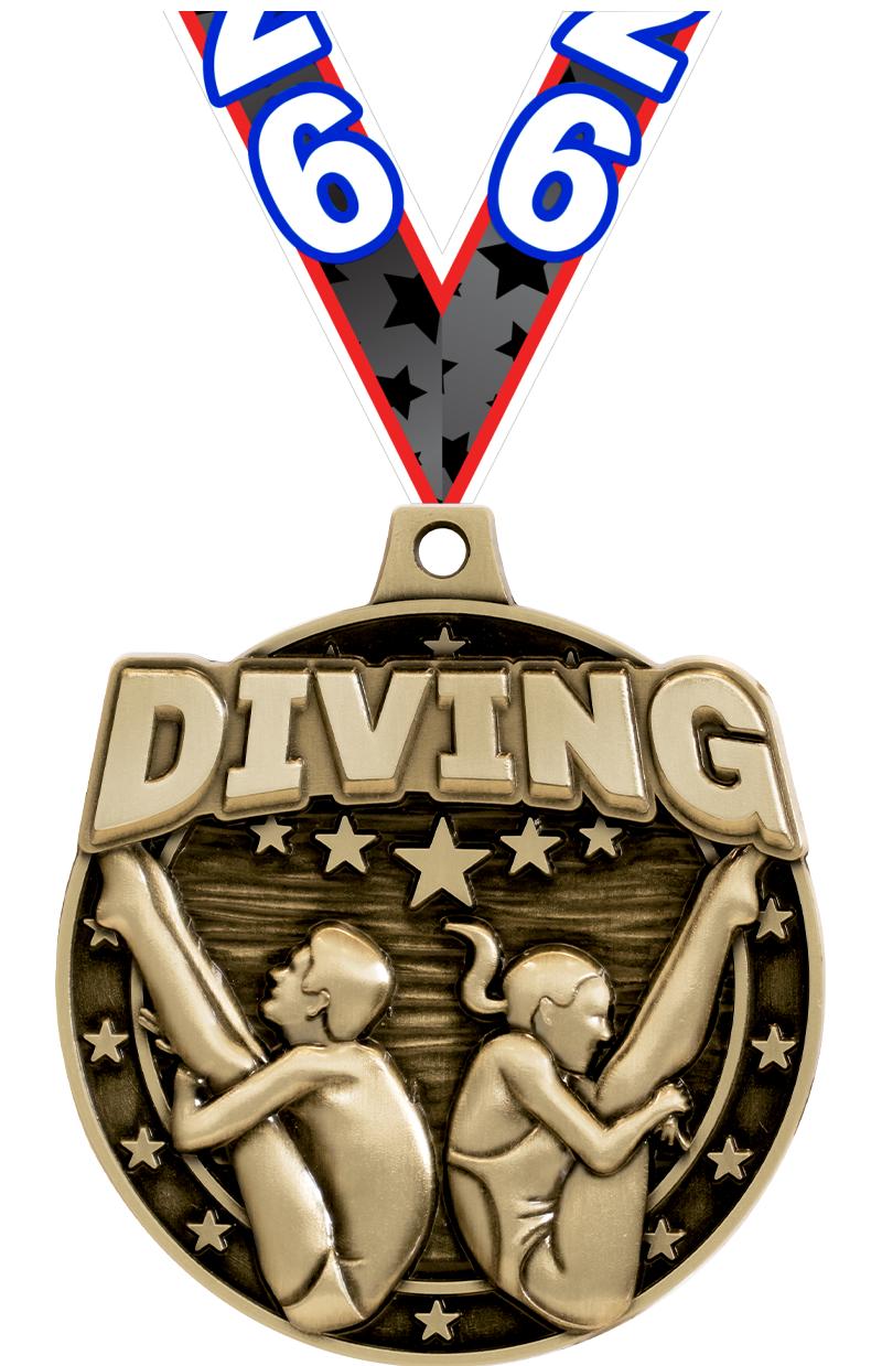 2"3D DIVING MALE/FEMALE MDL GD