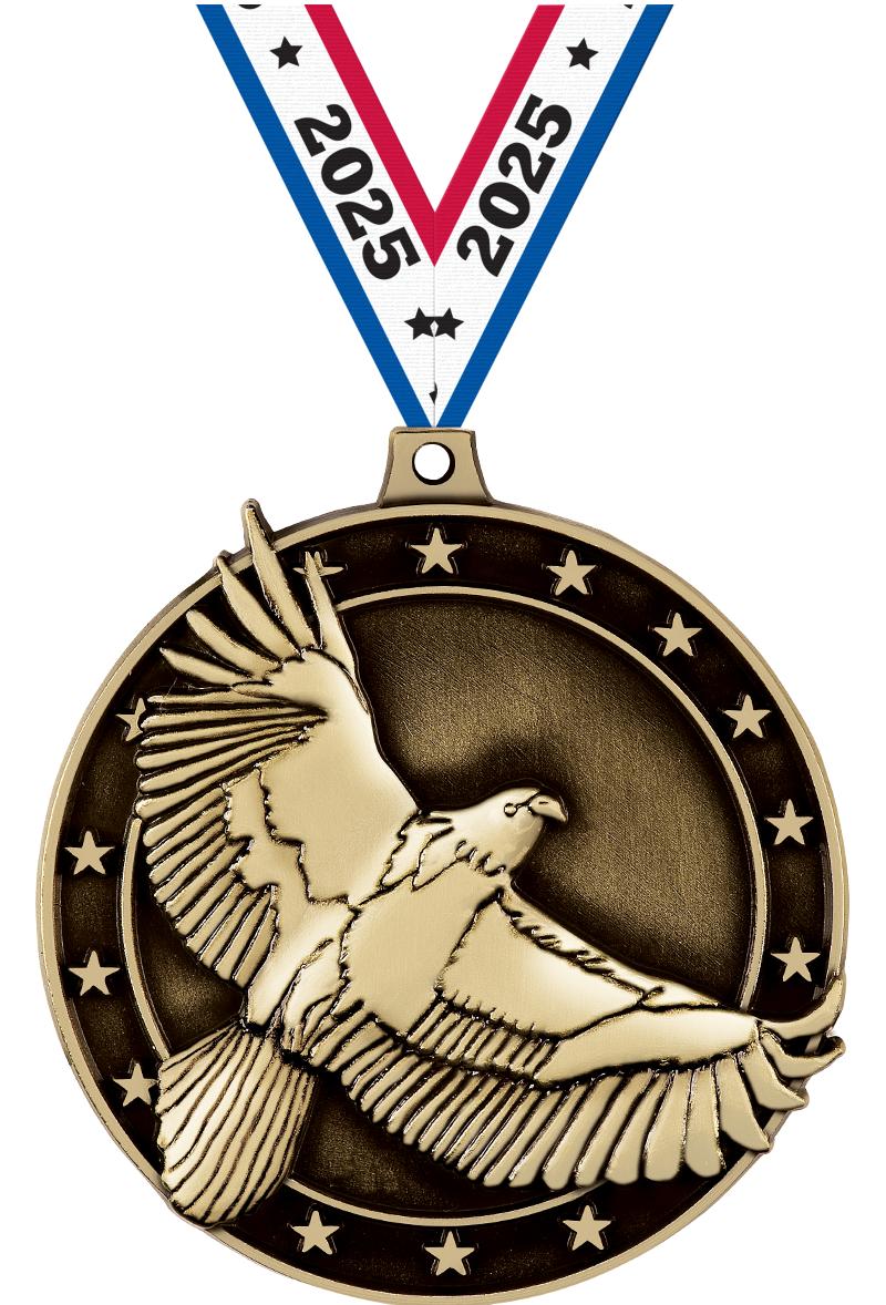 2" 3D EAGLE - MEDAL GOLD