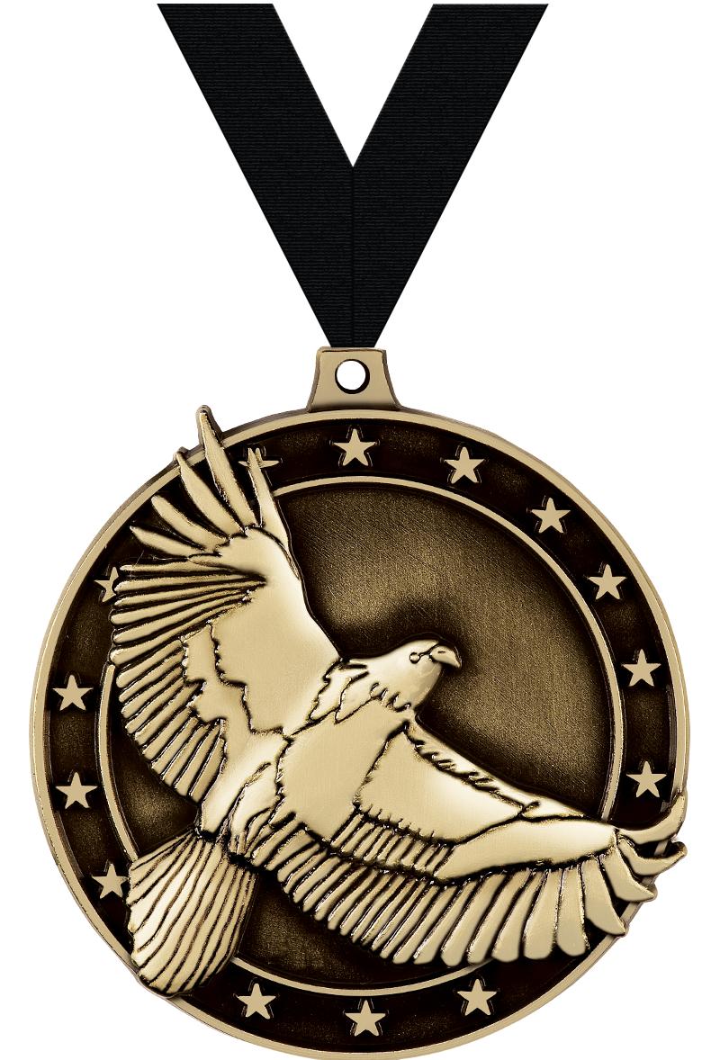 2" 3D EAGLE - MEDAL GOLD