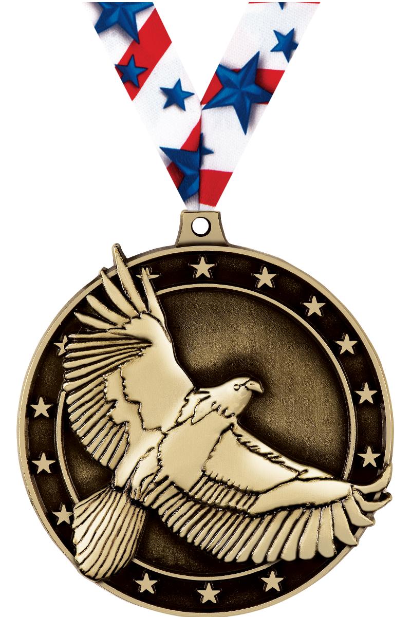 2" 3D EAGLE - MEDAL GOLD