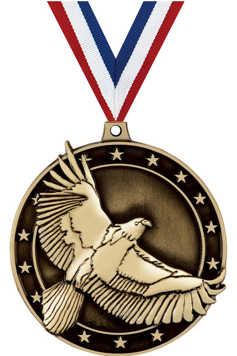 2" 3D EAGLE - MEDAL GOLD