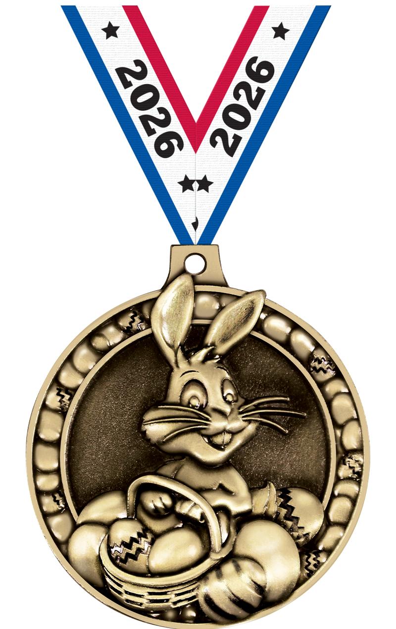 2" 3D EASTER BUNNY GLD MDL