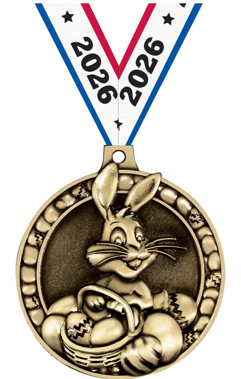 2" 3D EASTER BUNNY GLD MDL