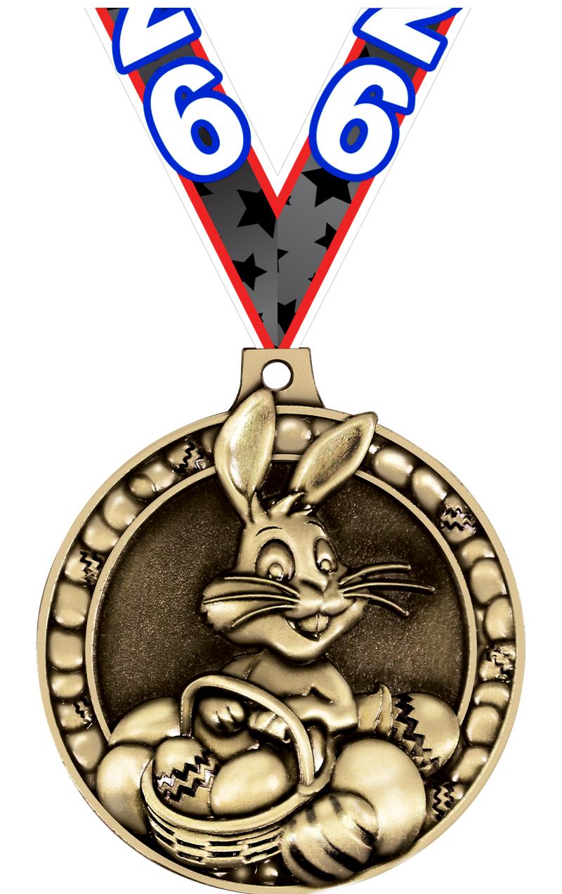 2" 3D EASTER BUNNY GLD MDL