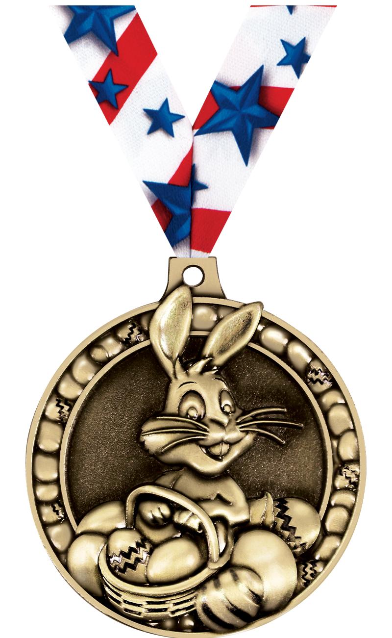 2" 3D EASTER BUNNY GLD MDL