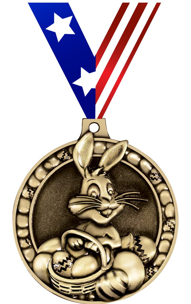 2" 3D EASTER BUNNY GLD MDL