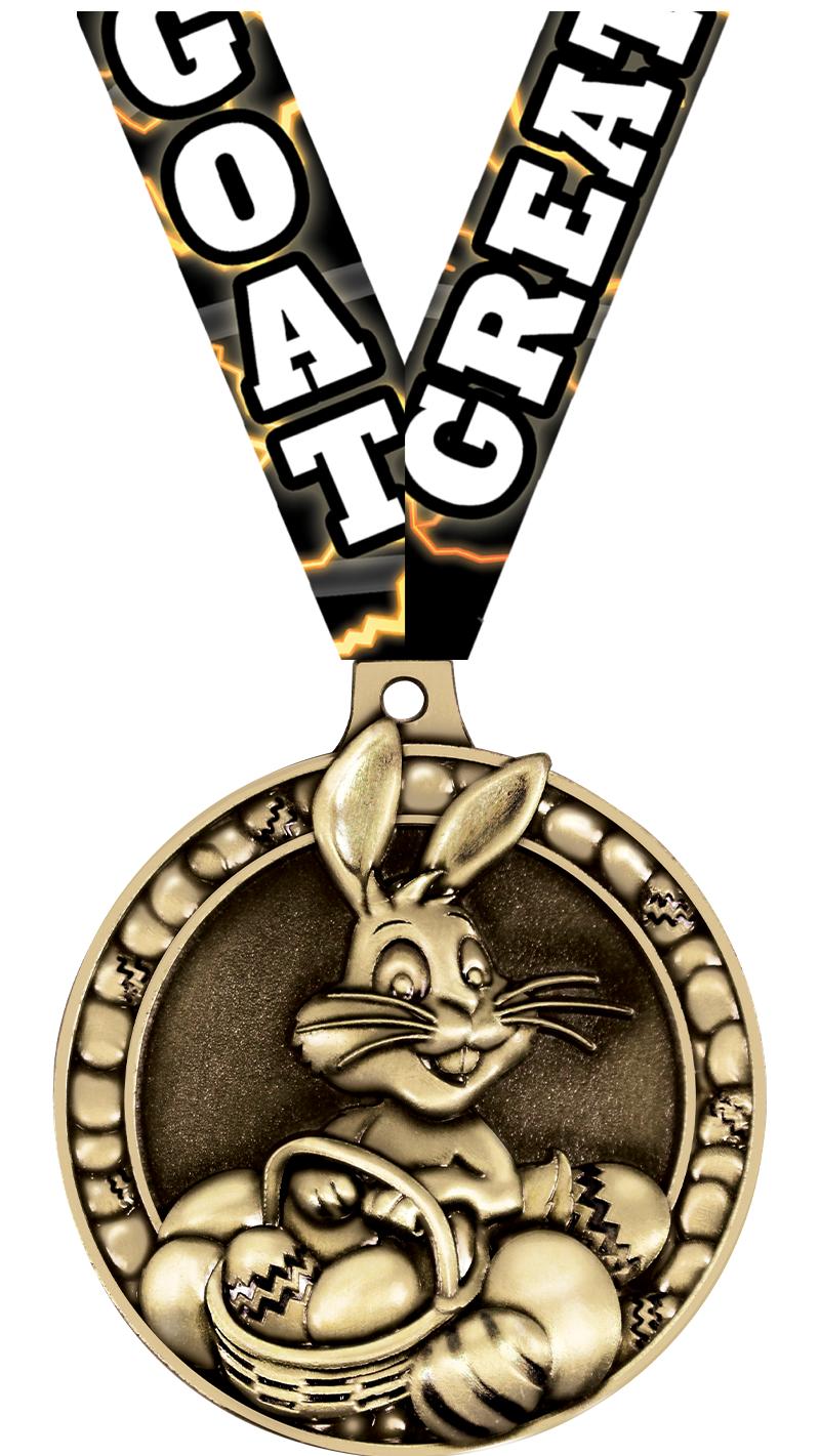 2" 3D EASTER BUNNY GLD MDL