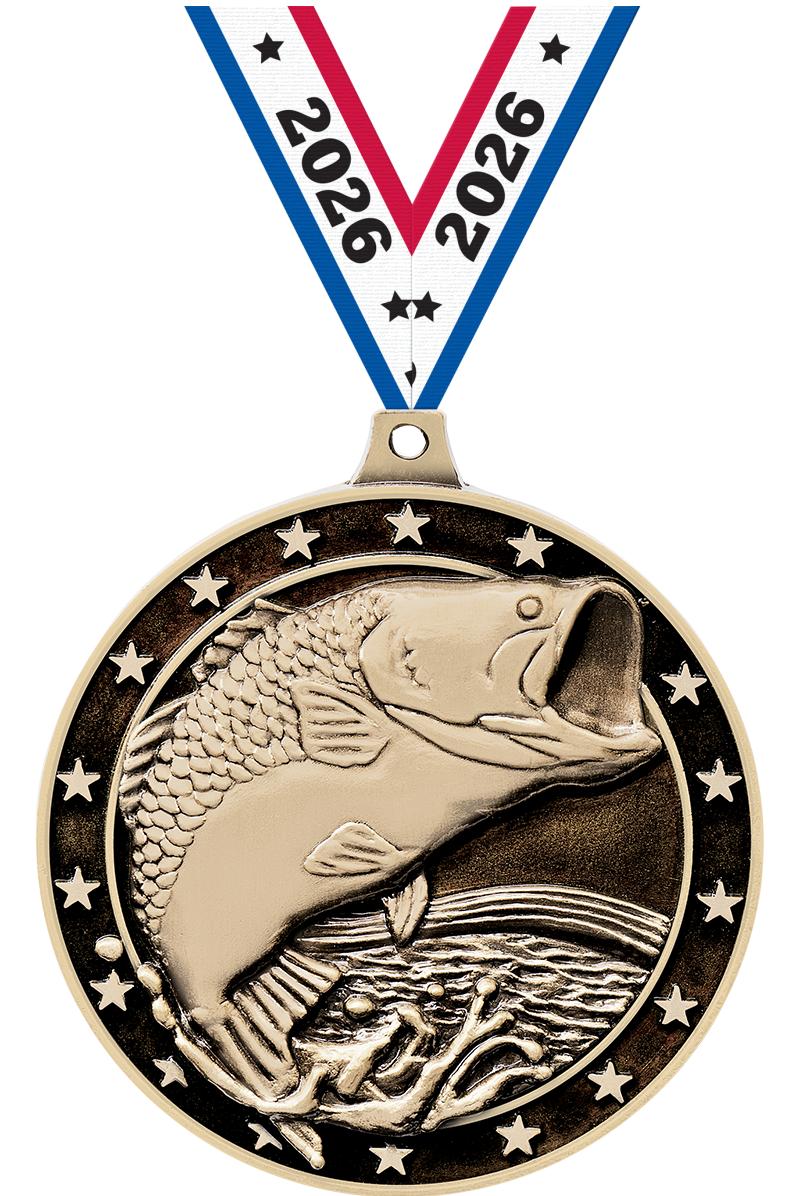 2"3D LG MOUTH BASS MDL GLD