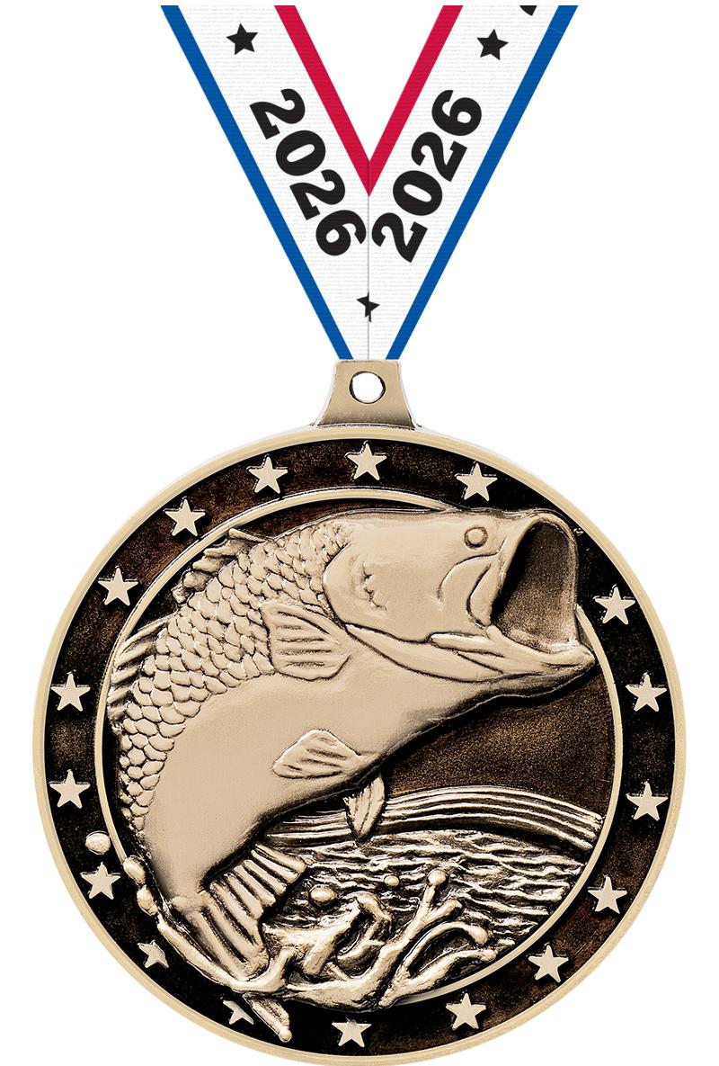 2"3D LG MOUTH BASS MDL GLD