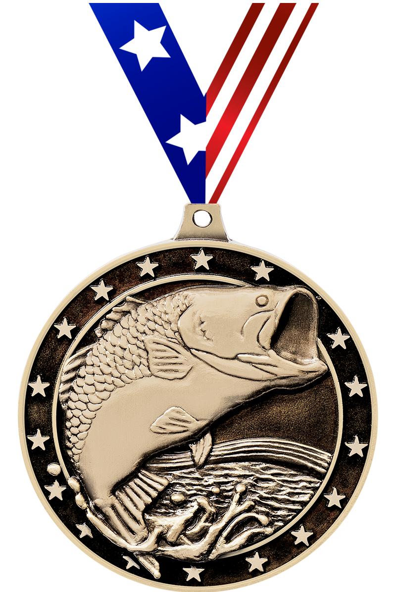 2"3D LG MOUTH BASS MDL GLD