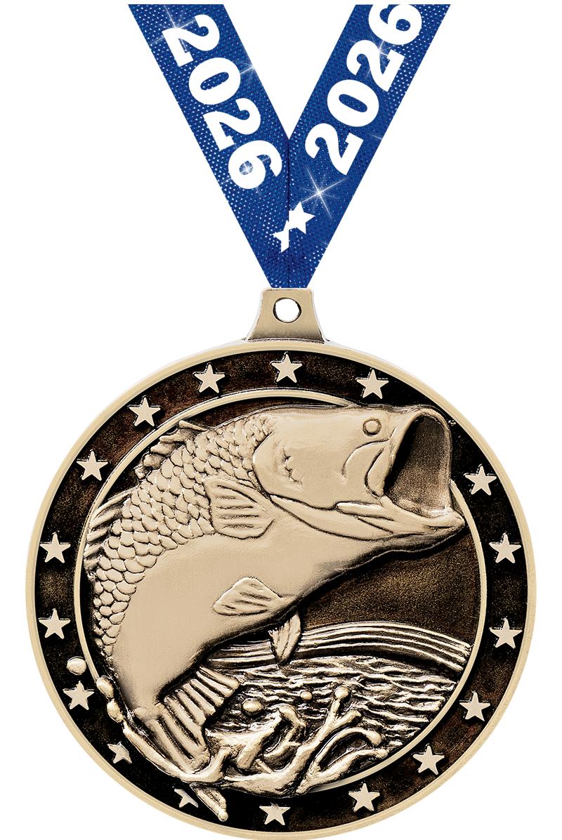 2"3D LG MOUTH BASS MDL GLD