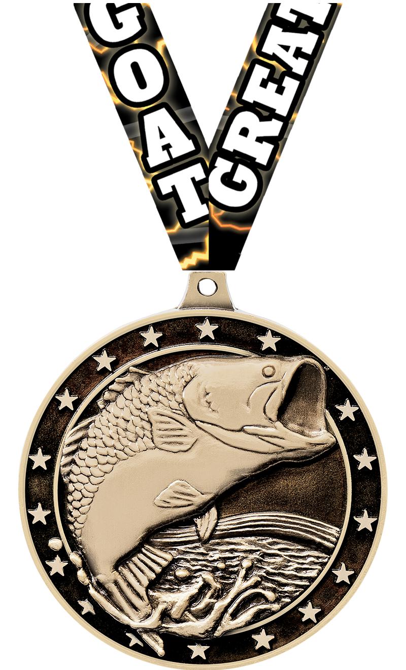 2"3D LG MOUTH BASS MDL GLD