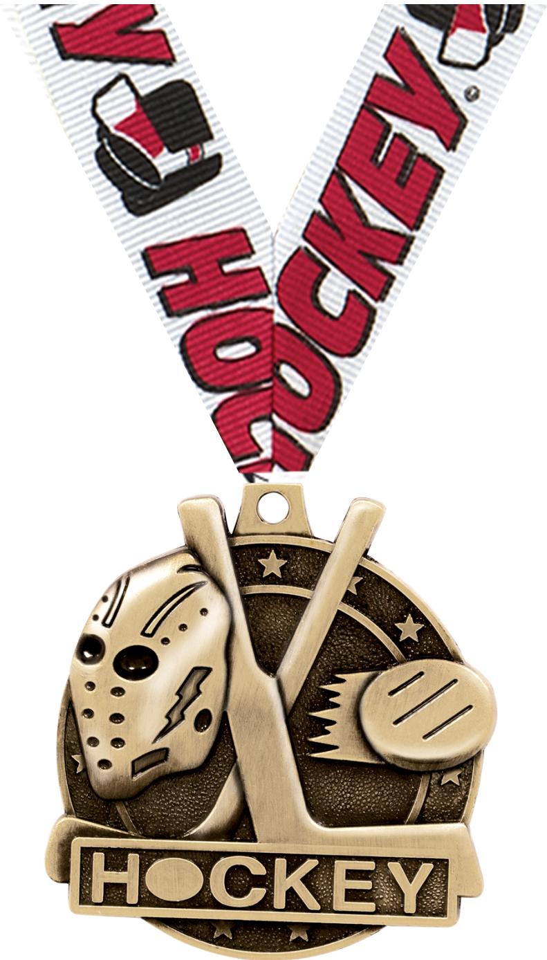 2" 3D HOCKEY MEDAL GOLD