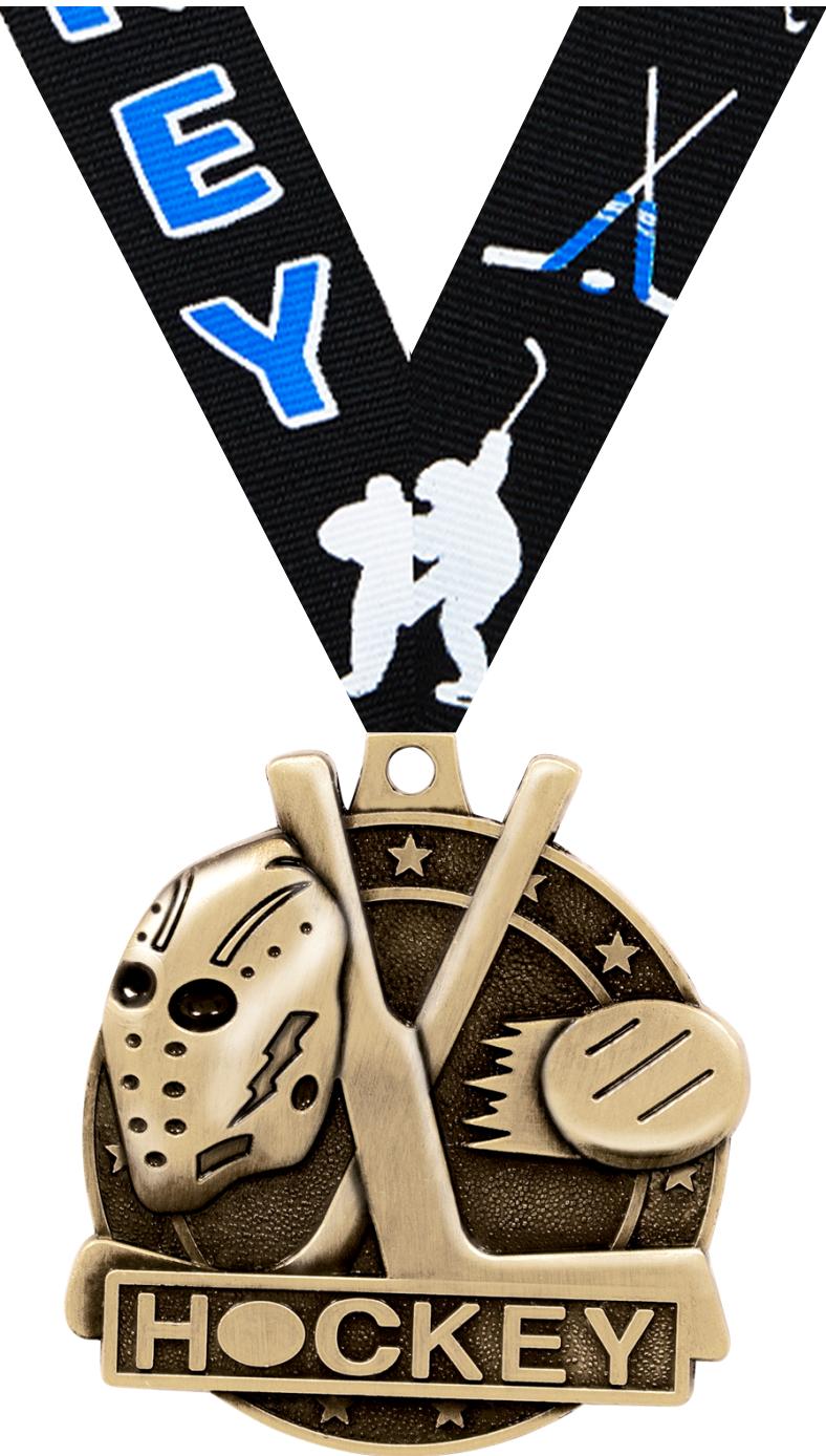 2" 3D HOCKEY MEDAL GOLD
