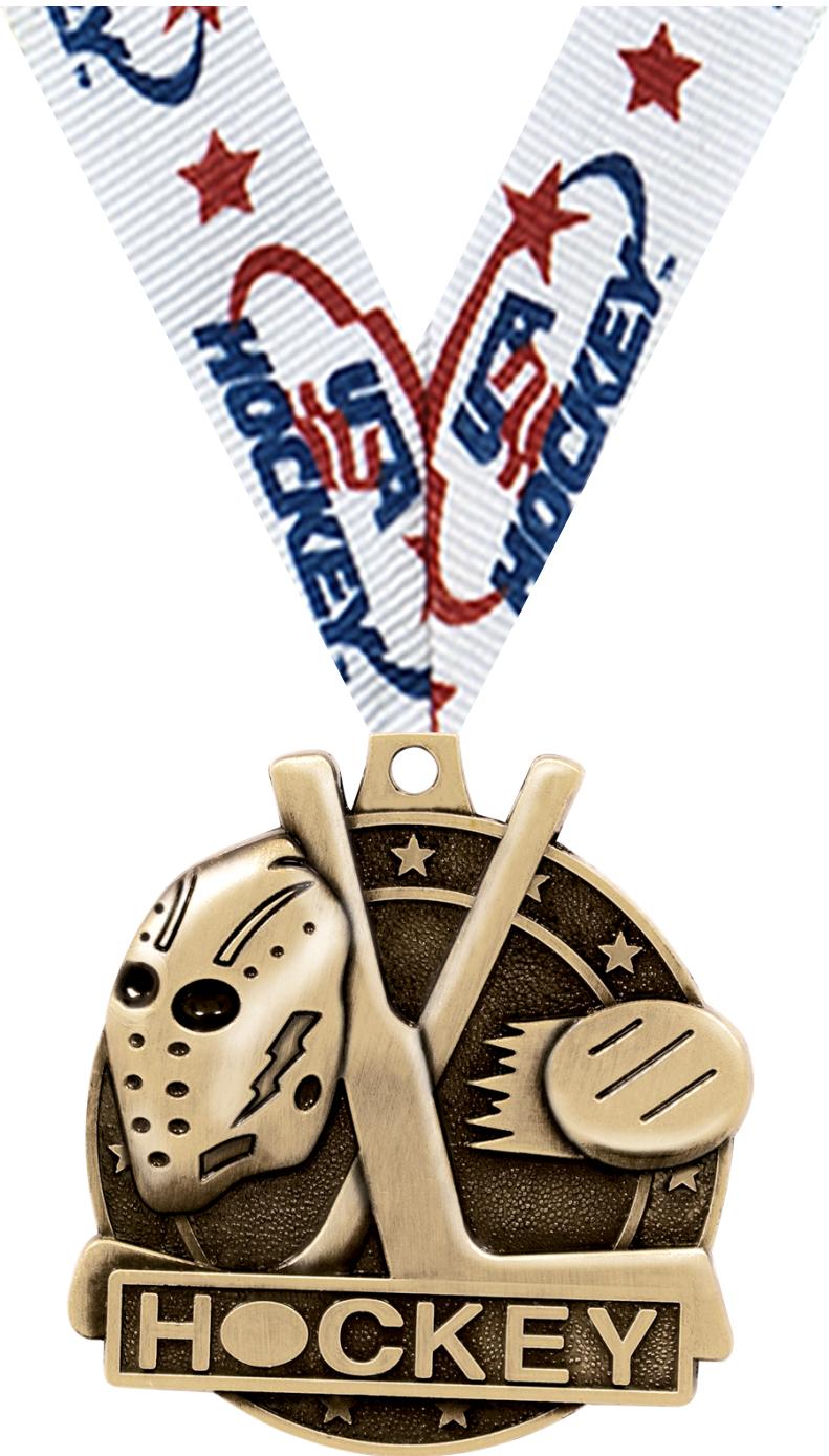 2" 3D HOCKEY MEDAL GOLD
