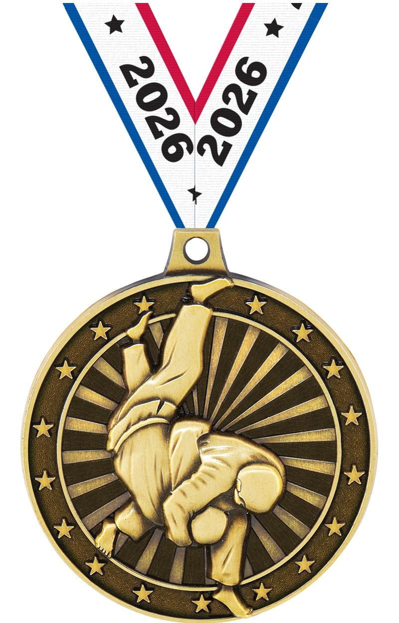 2"3D JUDO MEDAL GOLD