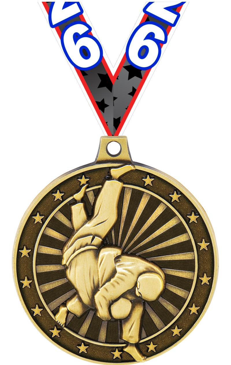 2"3D JUDO MEDAL GOLD