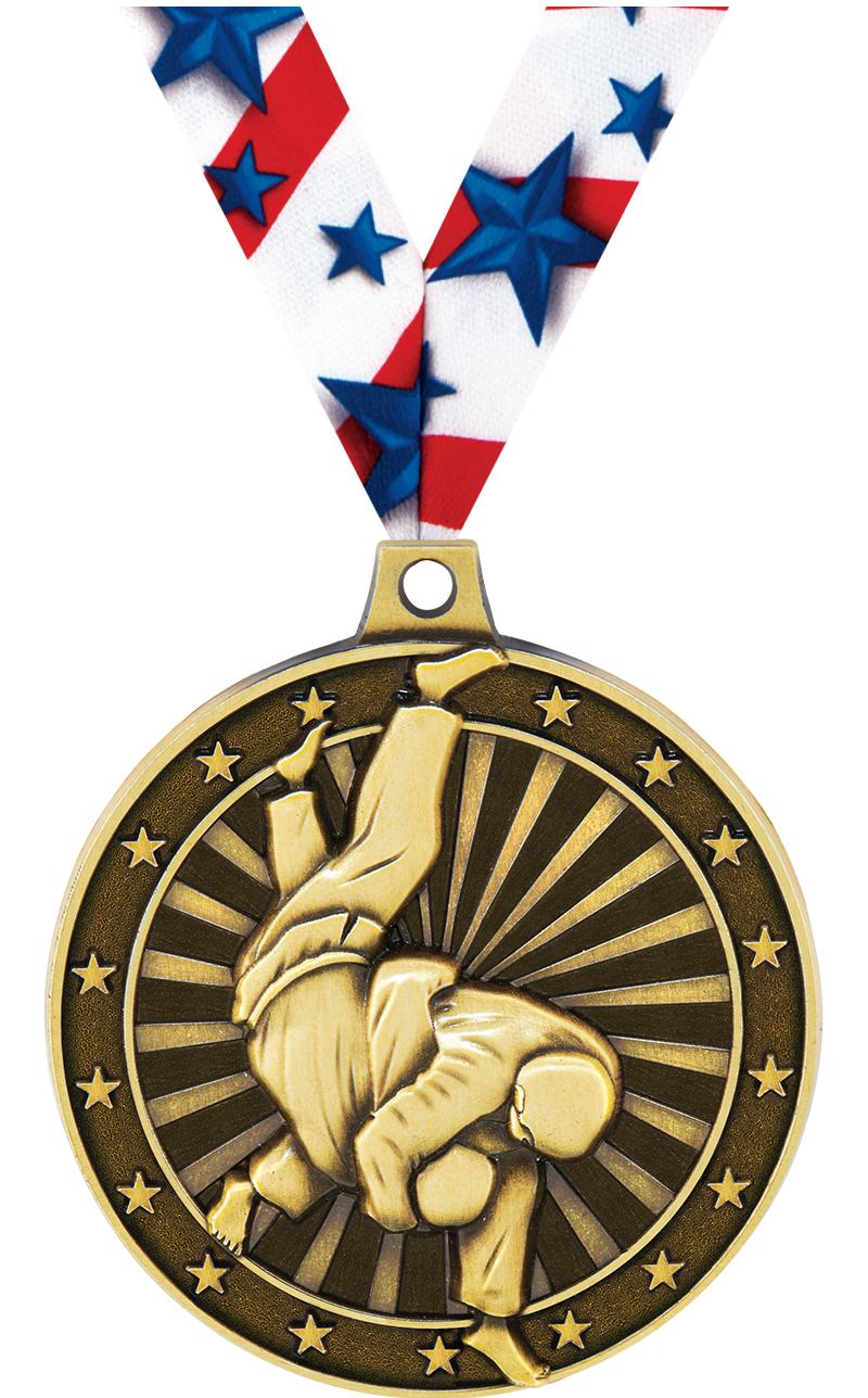 2"3D JUDO MEDAL GOLD