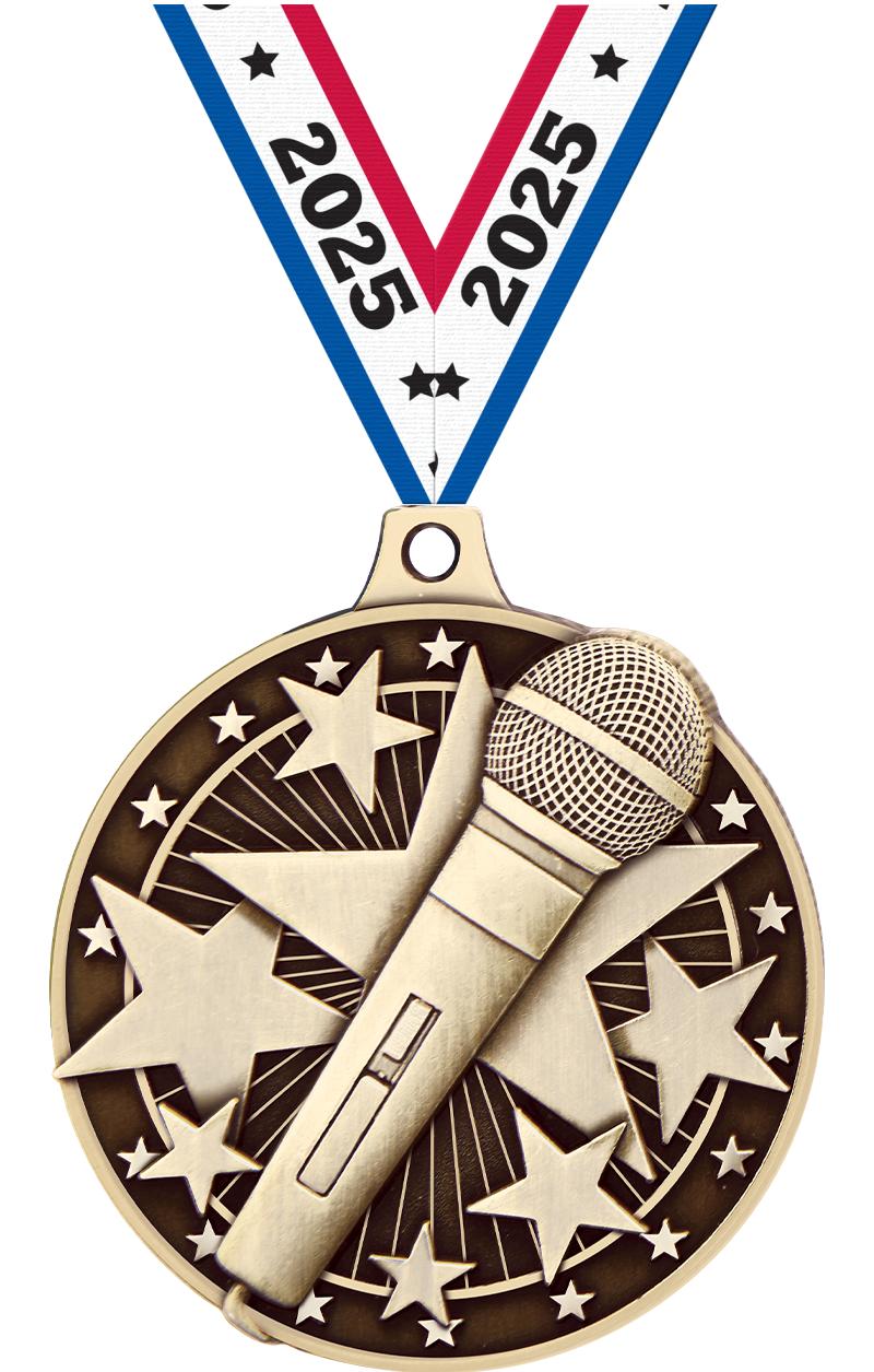 2" 3D MICROPHONE MDL GD W/RIB