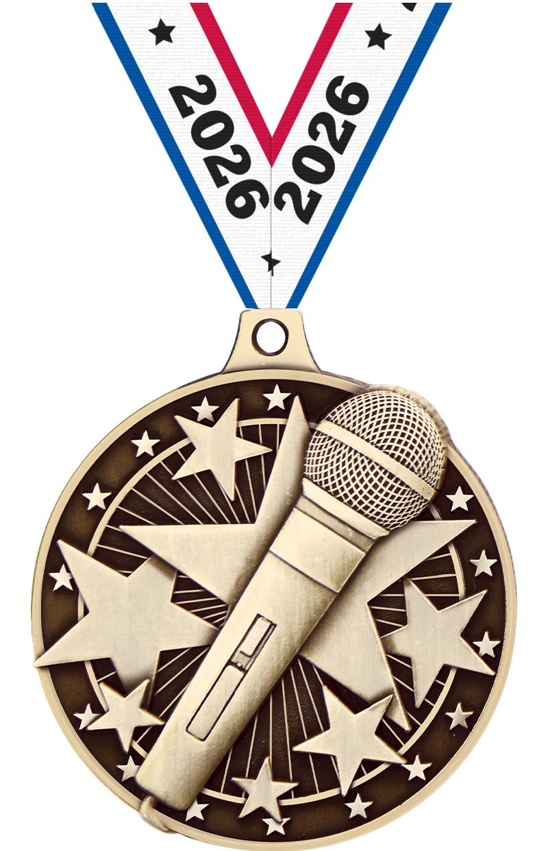 2" 3D MICROPHONE MDL GD W/RIB