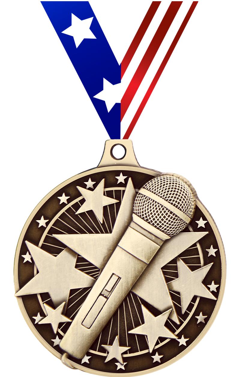 2" 3D MICROPHONE MDL GD W/RIB