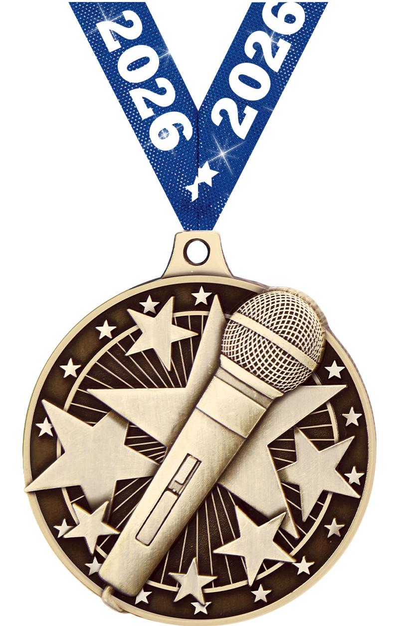 2" 3D MICROPHONE MDL GD W/RIB