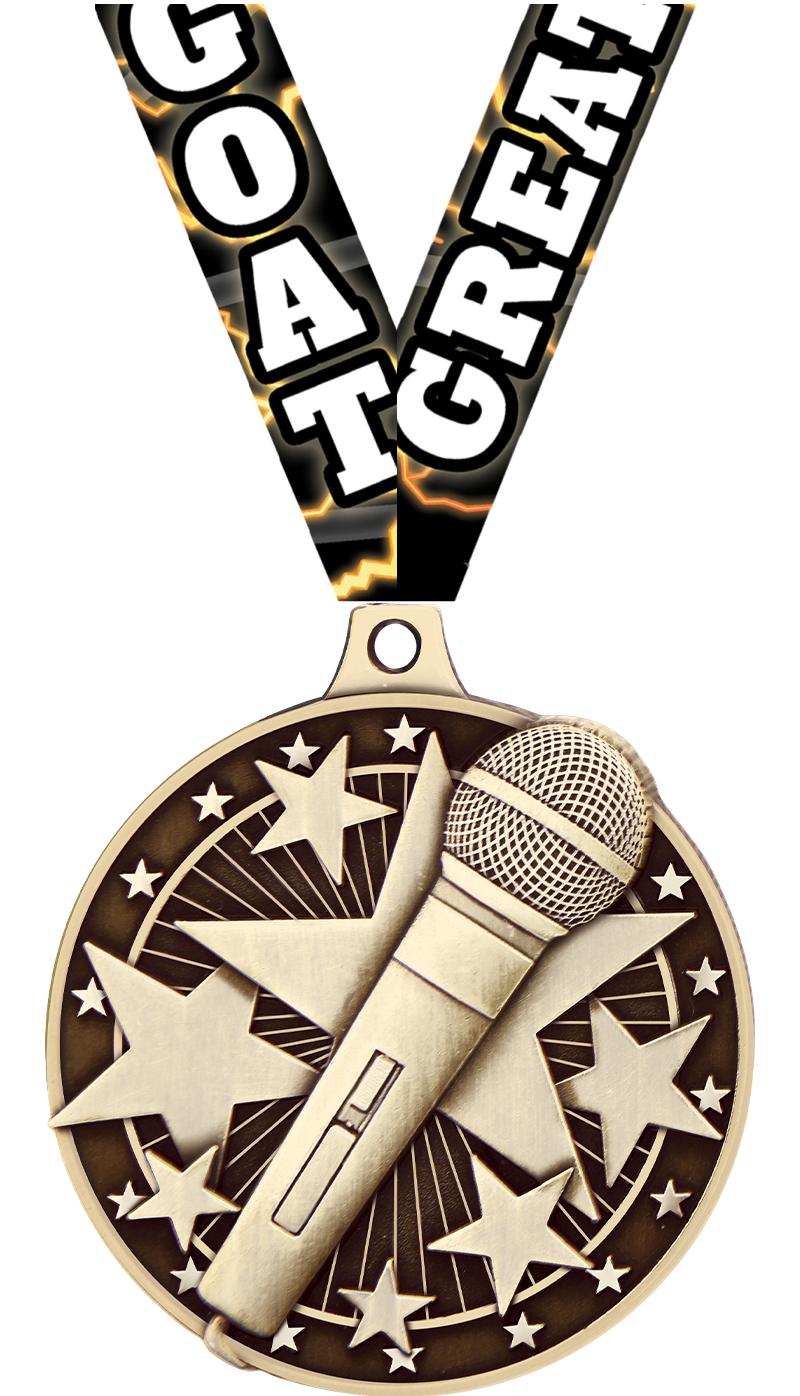 2" 3D MICROPHONE MDL GD W/RIB