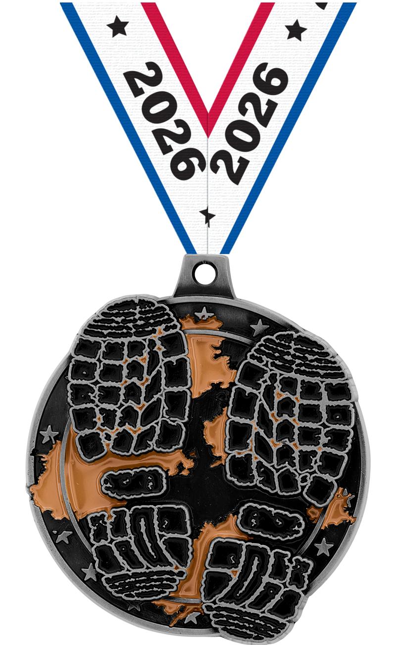 2" MUD RUN MEDAL SILVER