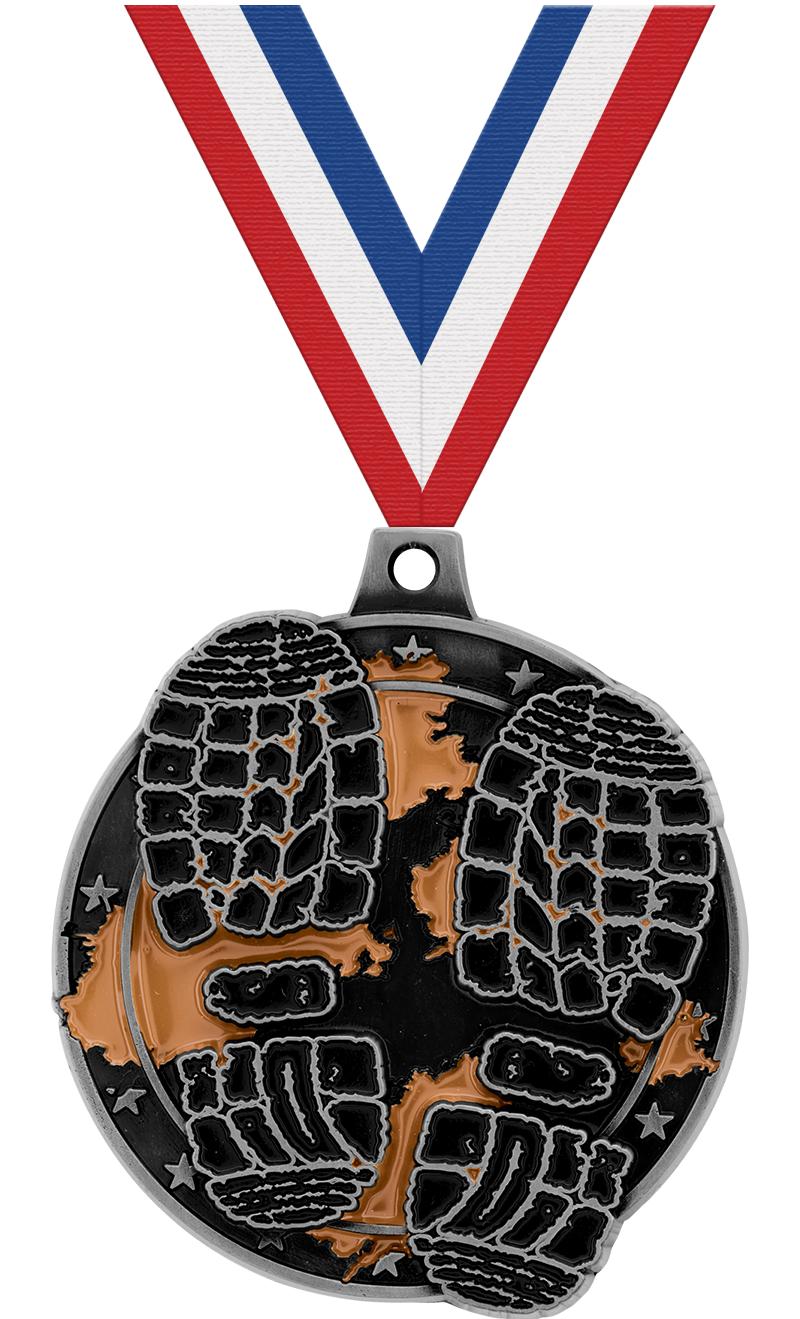 2" MUD RUN MEDAL SILVER