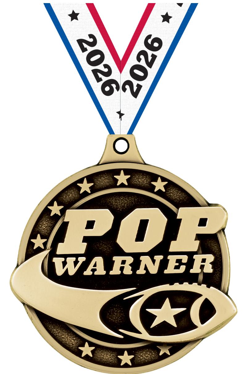 2"3D-PWNR FOOTBALL MEDAL GOLD