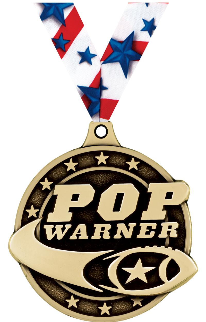2"3D-PWNR FOOTBALL MEDAL GOLD