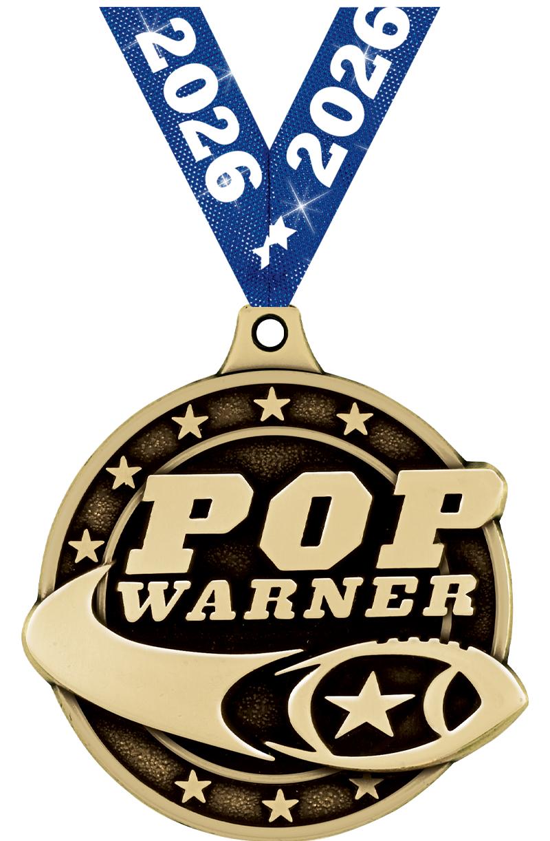 2"3D-PWNR FOOTBALL MEDAL GOLD
