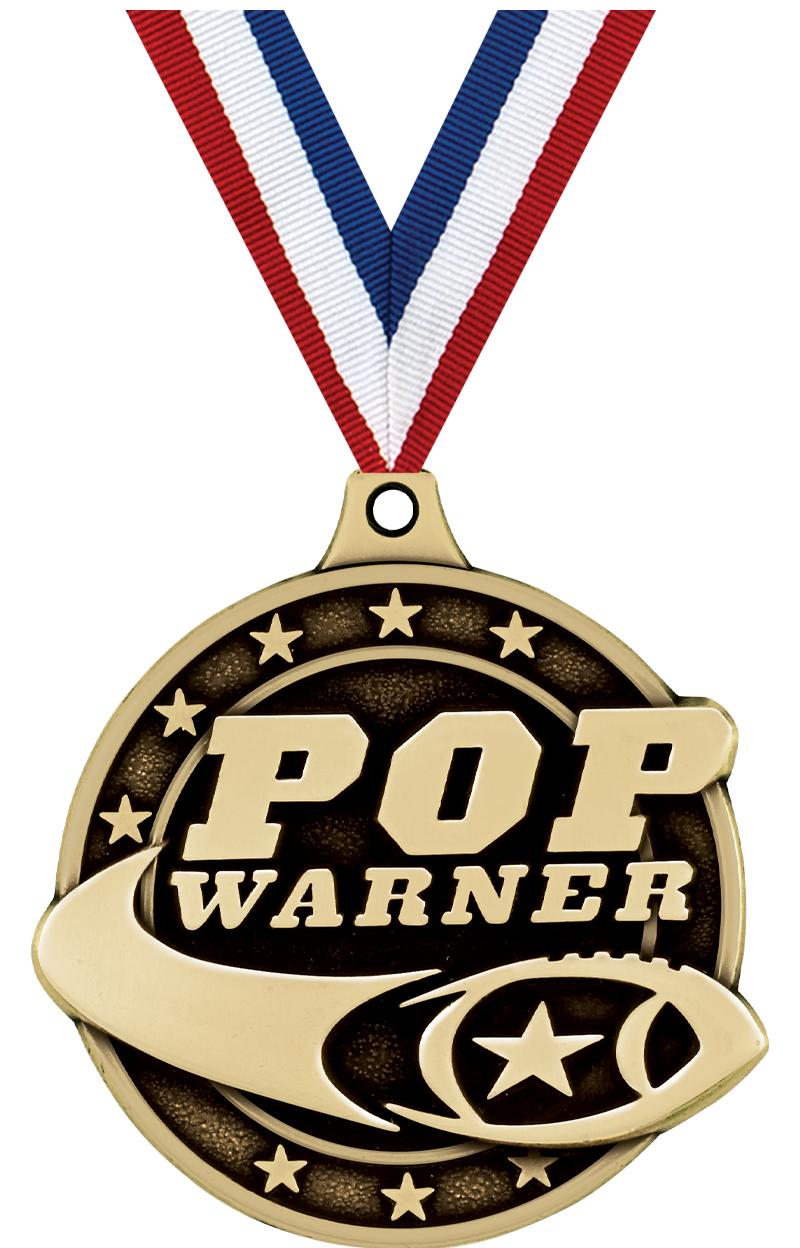 2"3D-PWNR FOOTBALL MEDAL GOLD