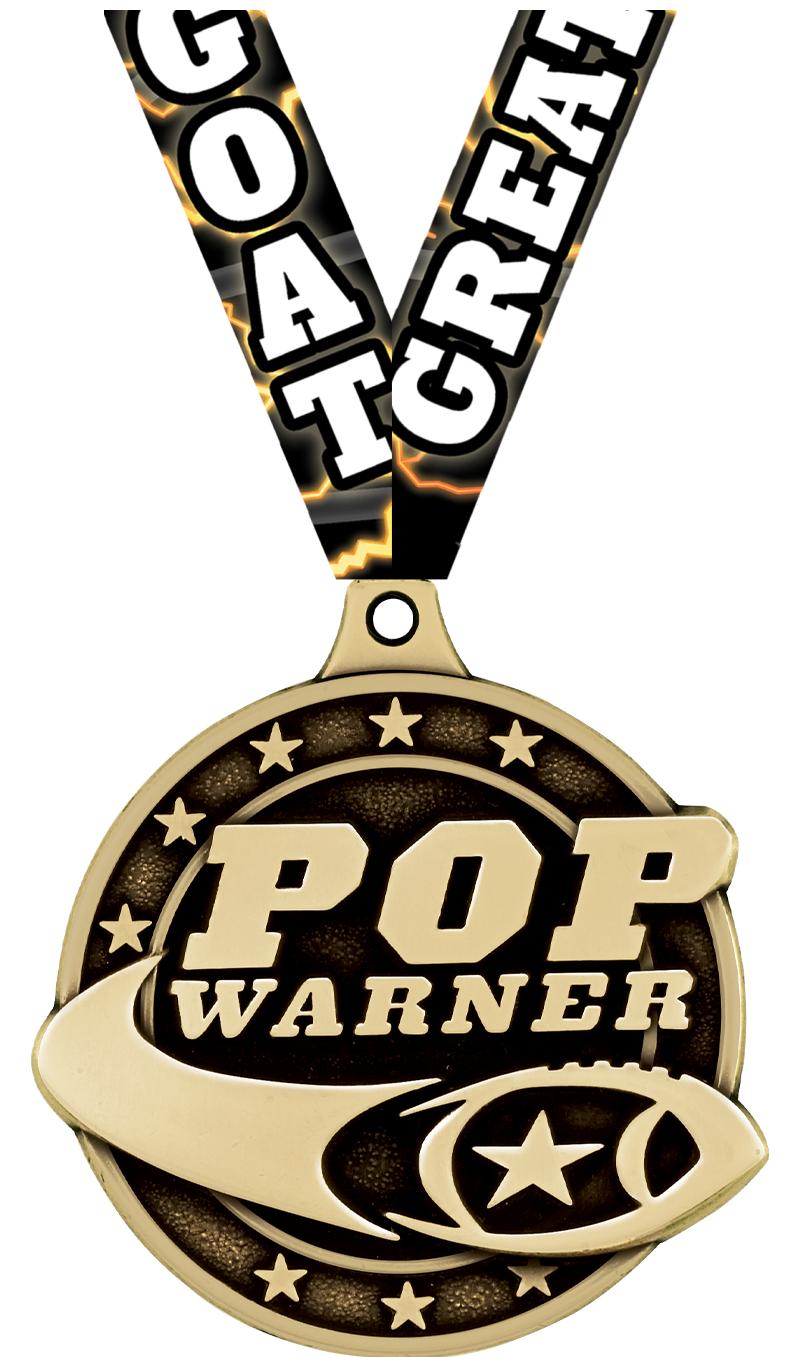 2"3D-PWNR FOOTBALL MEDAL GOLD