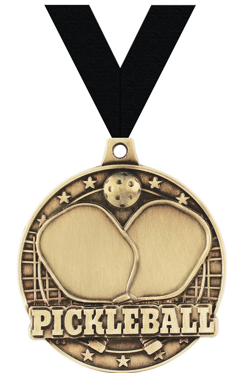 2" 3D PICKLEBALL GOLD MEDAL