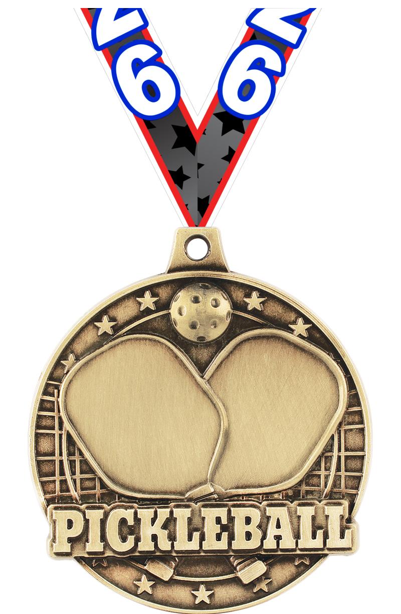 2" 3D PICKLEBALL GOLD MEDAL