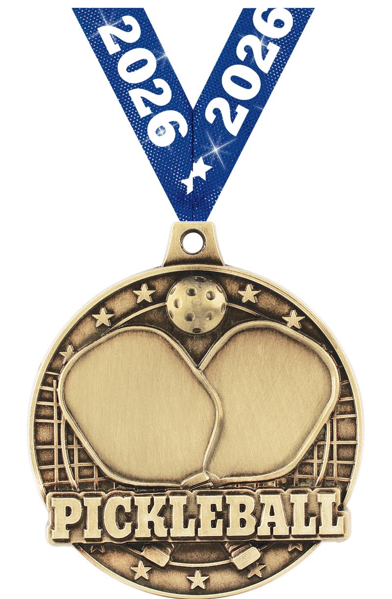 2" 3D PICKLEBALL GOLD MEDAL