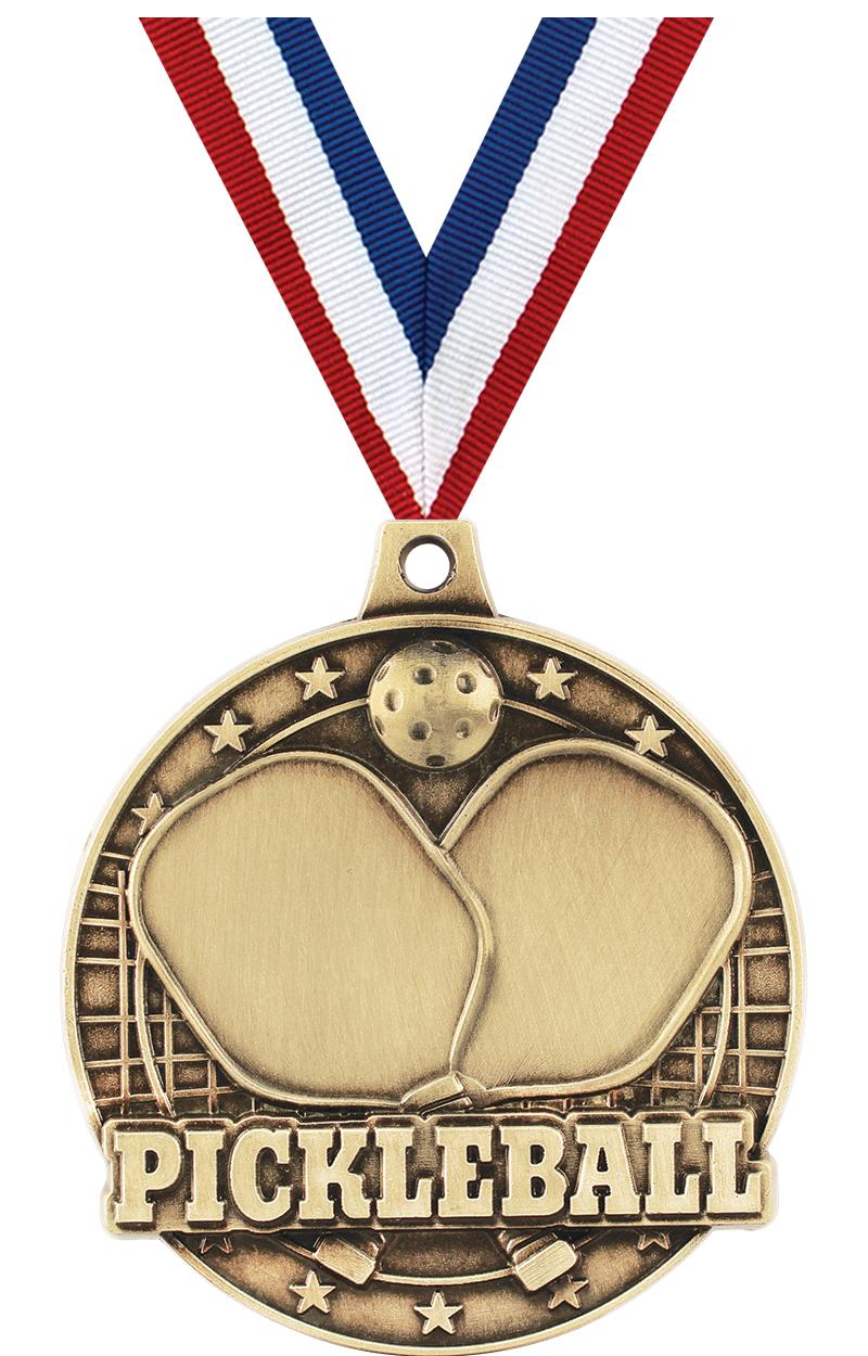 2" 3D PICKLEBALL GOLD MEDAL