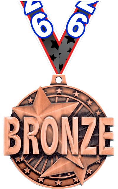 2" 3D "BRONZE" PLACE MEDAL