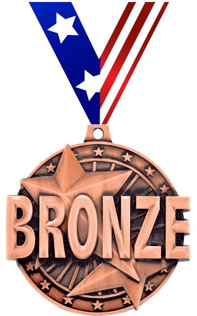 2" 3D "BRONZE" PLACE MEDAL