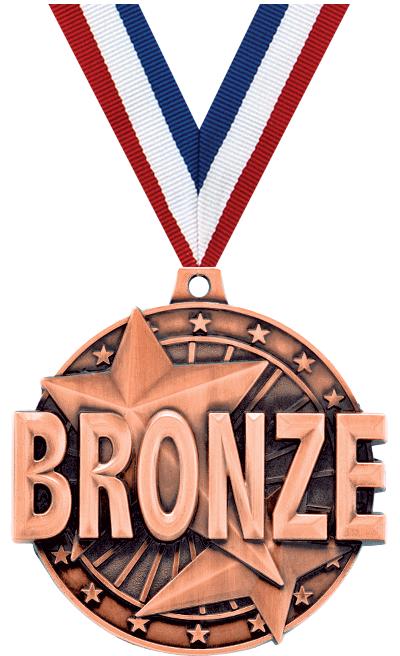 2" 3D "BRONZE" PLACE MEDAL