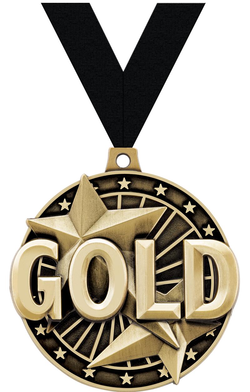 2" 3D "GOLD" PLACE MEDAL