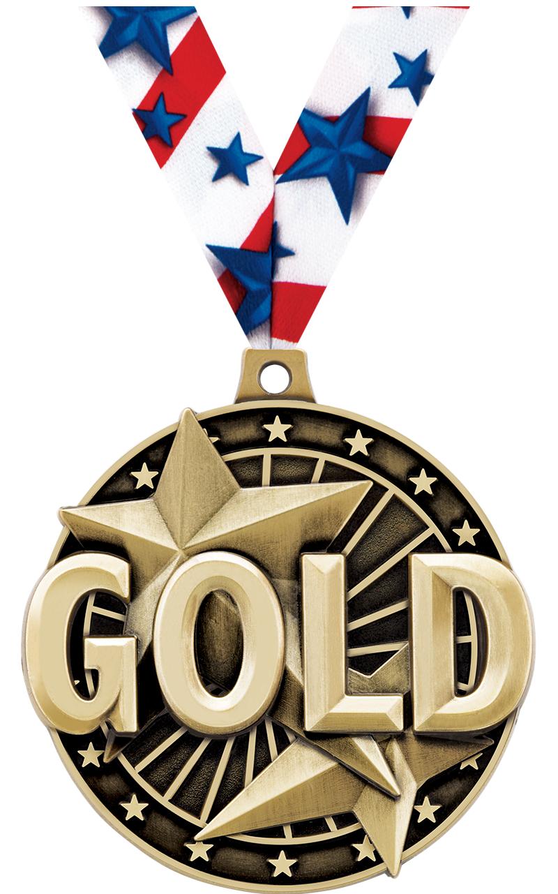 2" 3D "GOLD" PLACE MEDAL