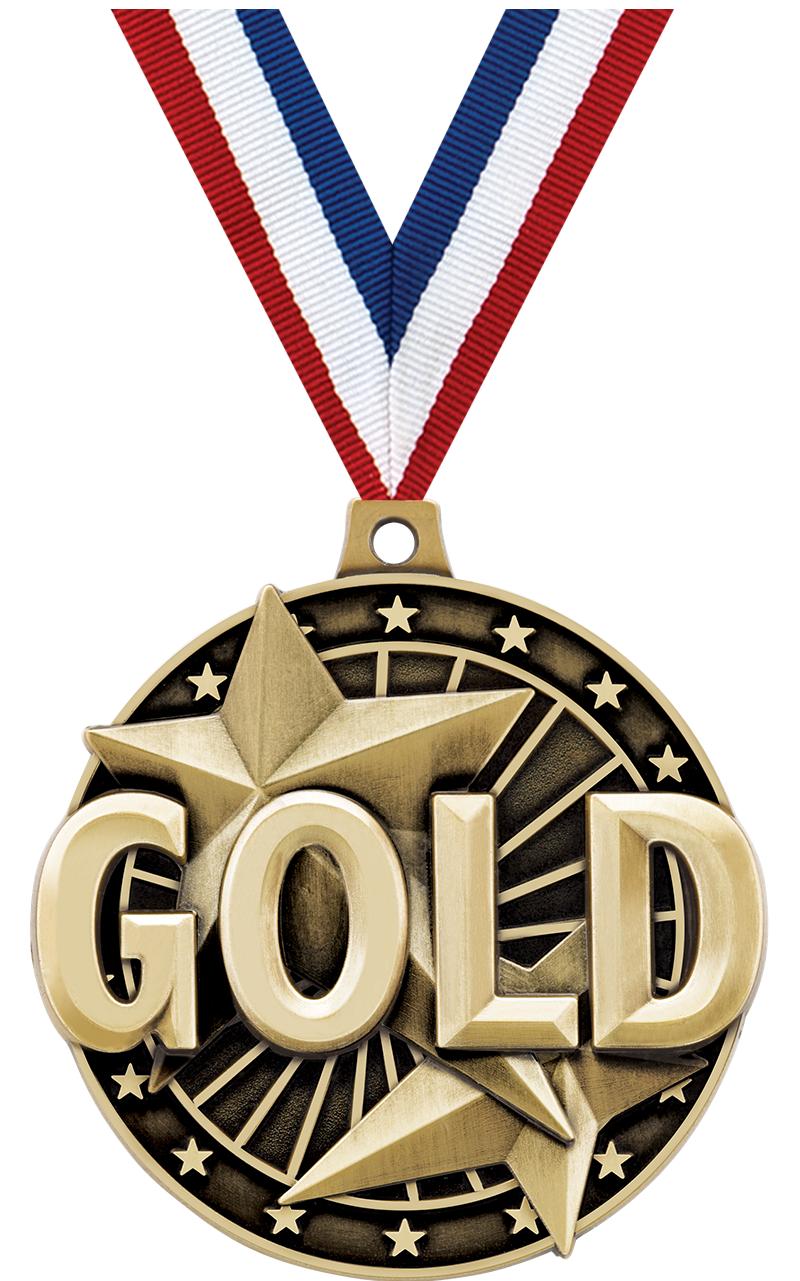 2" 3D "GOLD" PLACE MEDAL