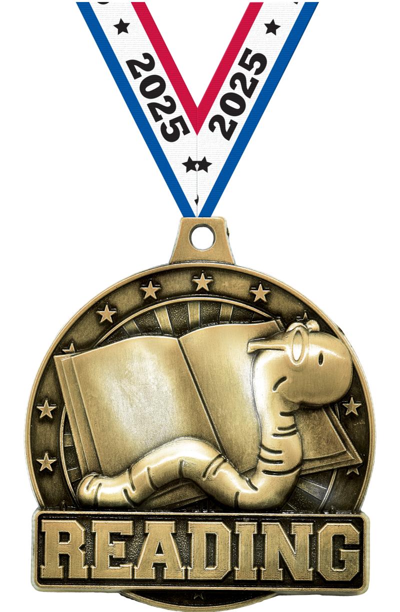 2" 3D READING BOOKWORM GD MDL