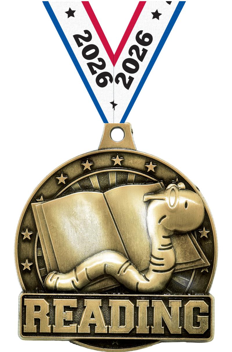 2" 3D READING BOOKWORM GD MDL