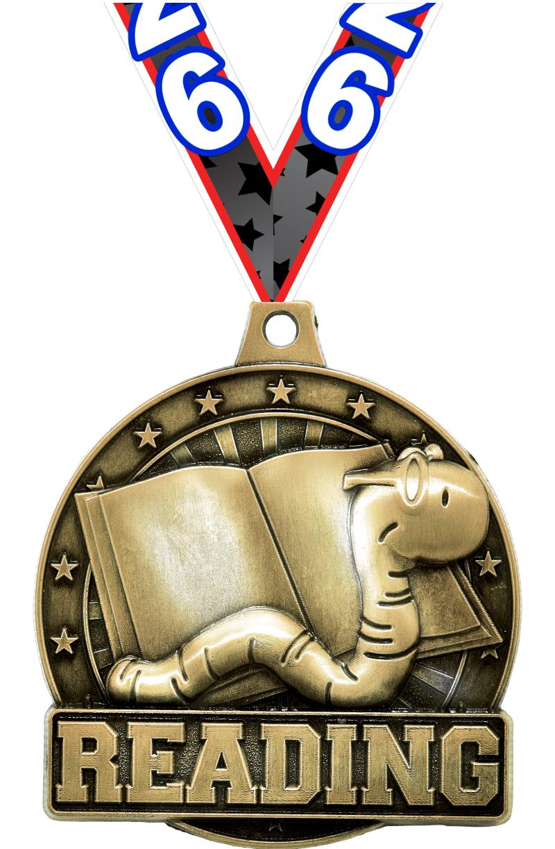 2" 3D READING BOOKWORM GD MDL