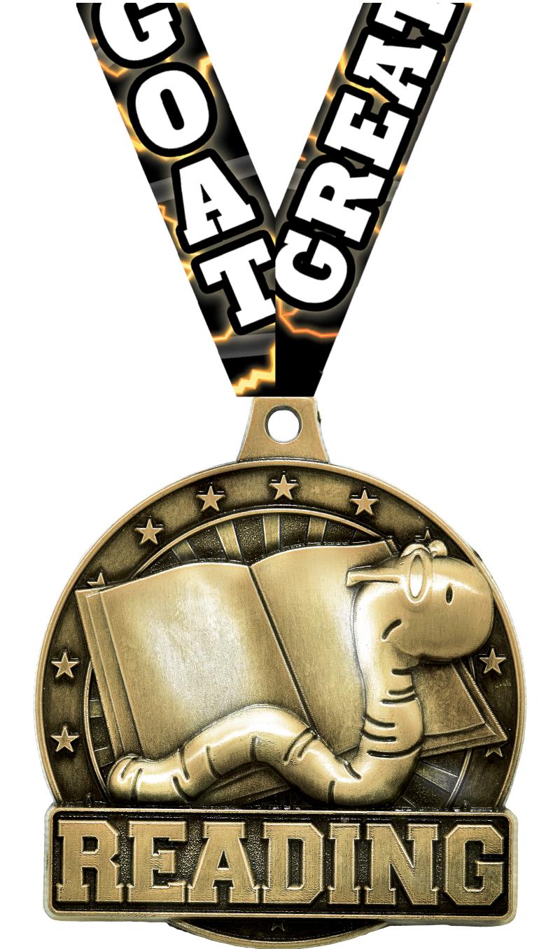 2" 3D READING BOOKWORM GD MDL