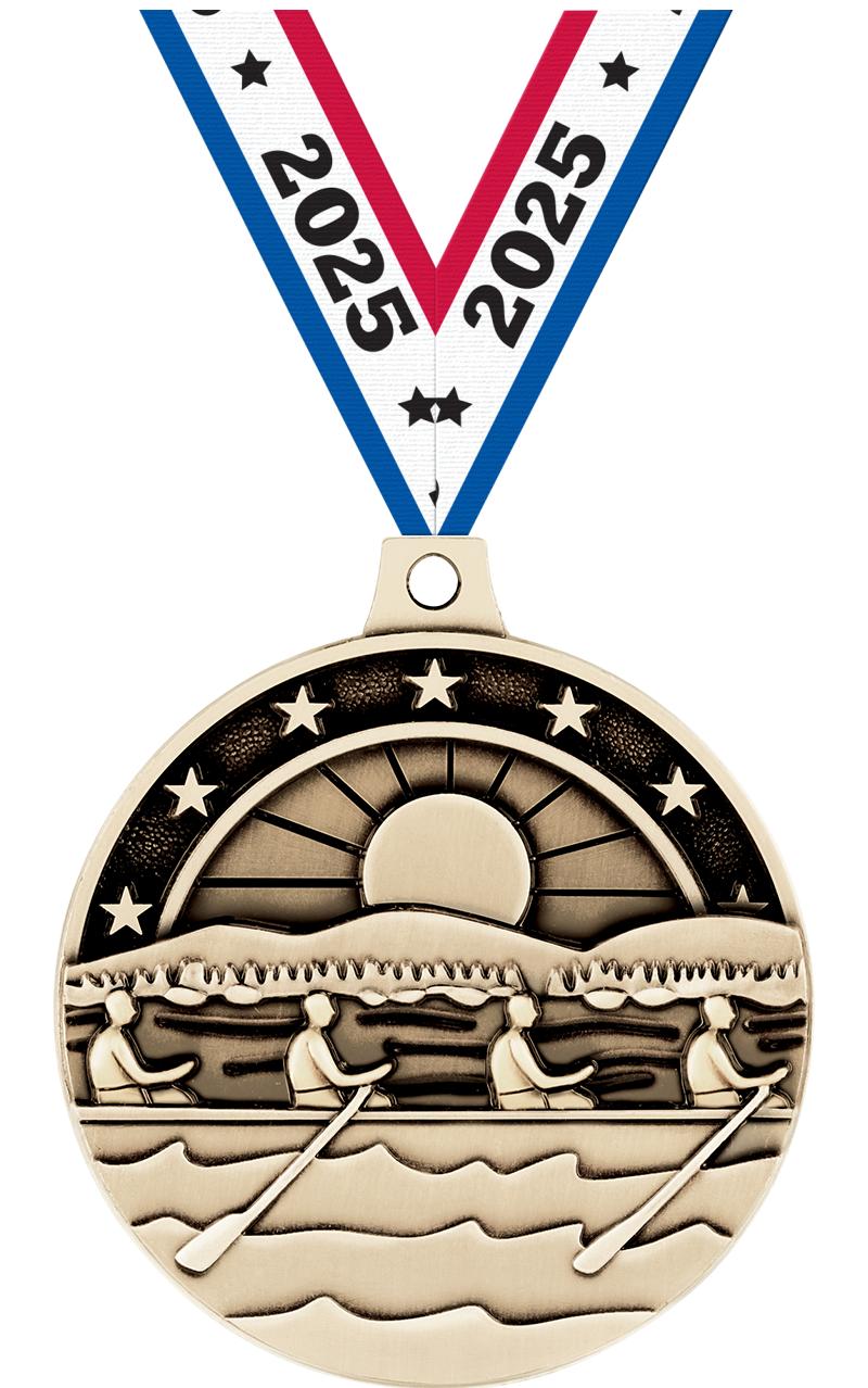 2" 3D ROWING MEDAL GOLD