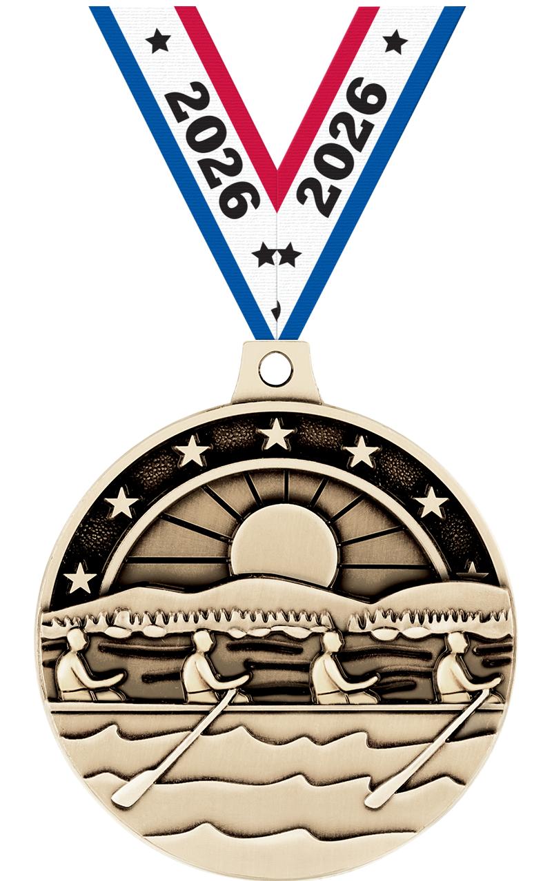 2" 3D ROWING MEDAL GOLD